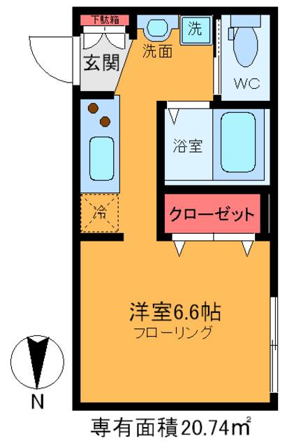 YS MARUCEAU KAMEIDO(ワンルーム/2階)の間取り写真