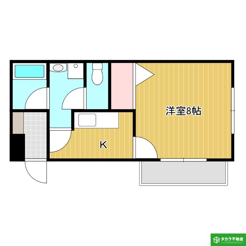 AMITY9(1K/2階)の間取り写真