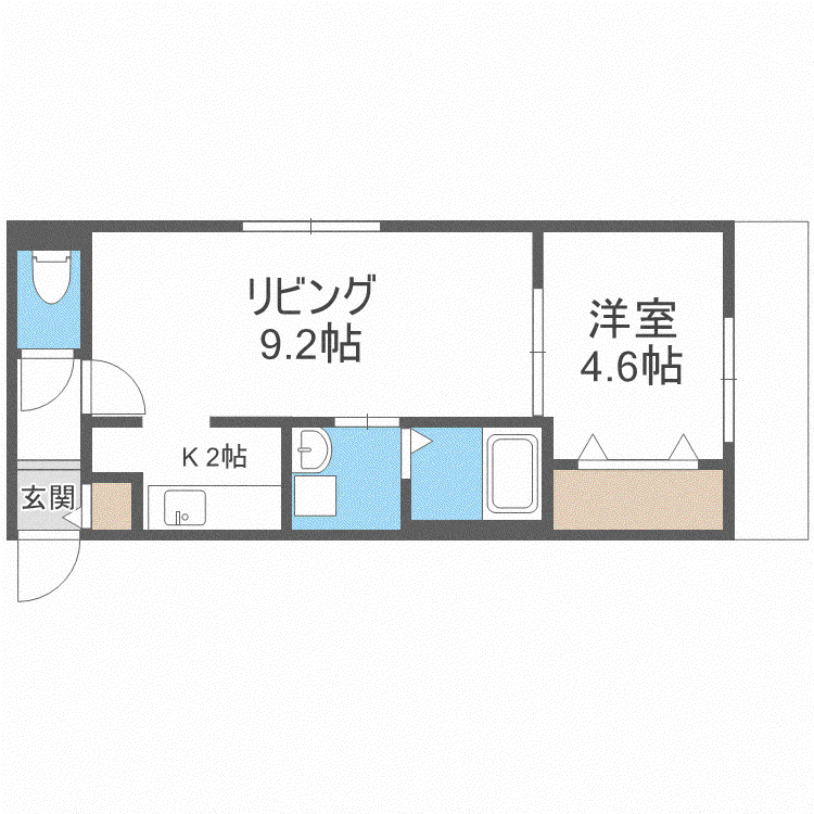ADVANCEMENT12(1LDK/4階)の間取り写真