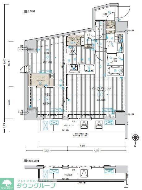 フュージョナル五反野DUE(2LDK/9階)の間取り写真
