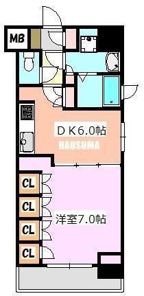 プレミアステージ駒込(1DK/6階)の間取り写真