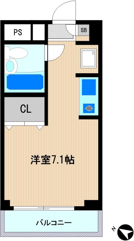 レベント新川崎(ワンルーム/1階)の間取り写真