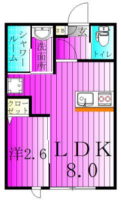 KEIAI RESIDENCE 新柏II(1LDK/3階)の間取り写真
