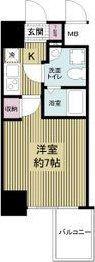 APRILE南森町(1K/11階)の間取り写真