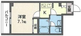 ゼオン南小岩(1K/3階)の間取り写真