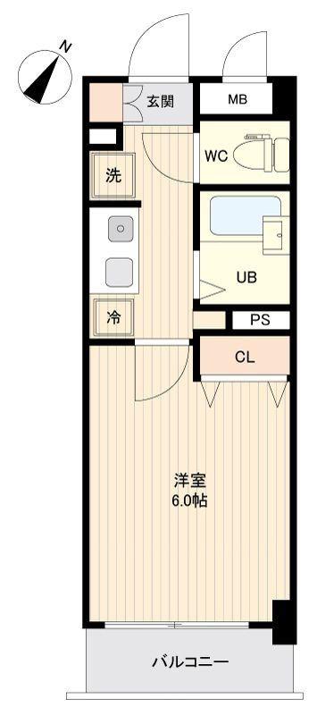 エシッド行徳駅前(1K/3階)の間取り写真