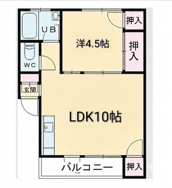 カノープス三軒茶屋(1LDK/4階)の間取り写真