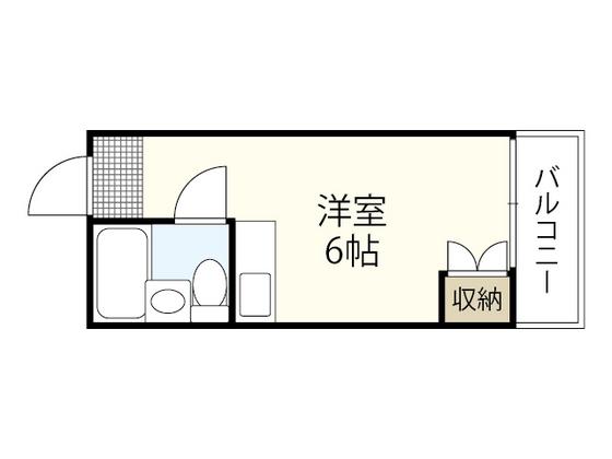 大州ビル(ワンルーム/3階)の間取り写真
