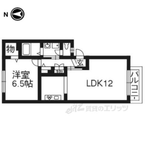 パラディーゾⅠ(1LDK/2階)の間取り写真