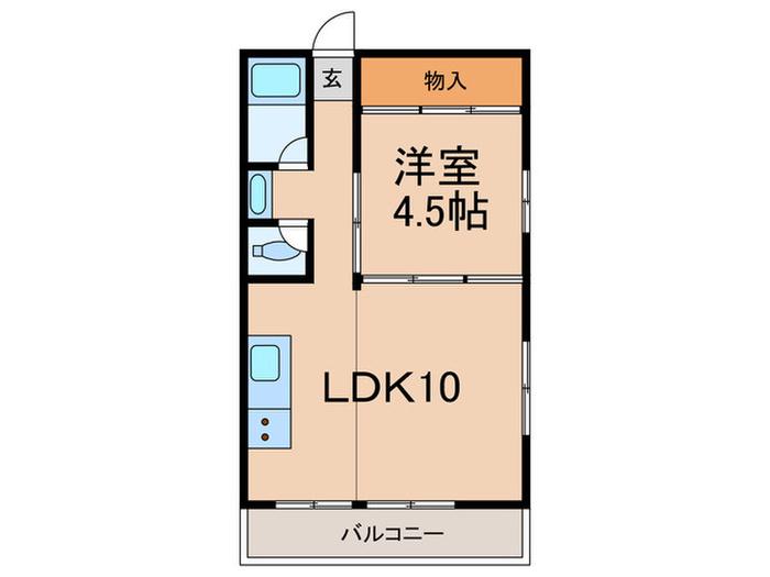 グランディア六甲STORIA(1LDK/4階)の間取り写真