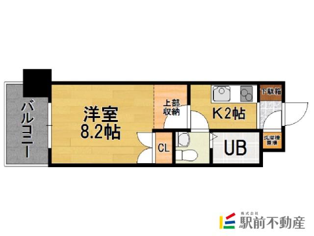 ORIENTBLD NO66 ギャランティー21博多(1K/8階)の間取り写真