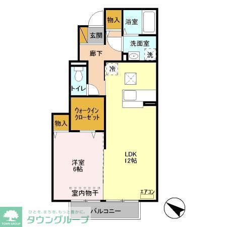 NOEL(1LDK/1階)の間取り写真