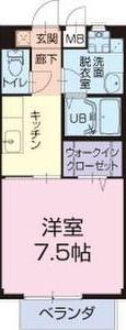 グランメール(1K/1階)の間取り写真