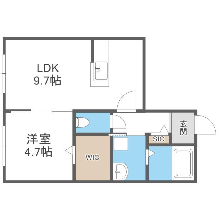 セラヴィ.SE(1LDK/3階)の間取り写真