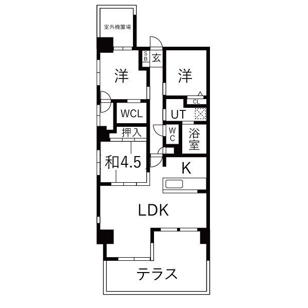アルファステイツ神戸塩屋シーサイドテラスII(3LDK/1階)の間取り写真