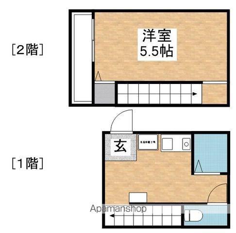 リック六本松(ワンルーム/1階)の間取り写真