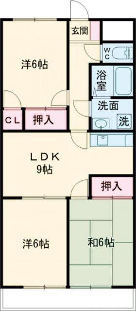 ユトリロ市場台(3LDK/2階)の間取り写真
