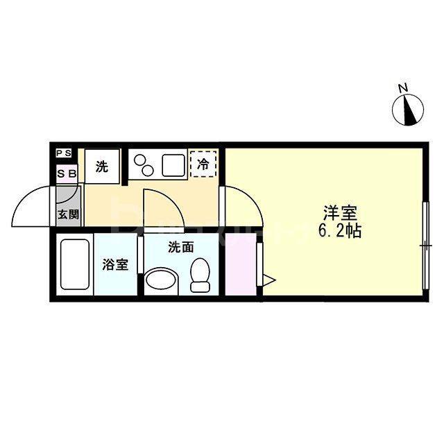 GRACEHOUSE中葛西(1K/1階)の間取り写真