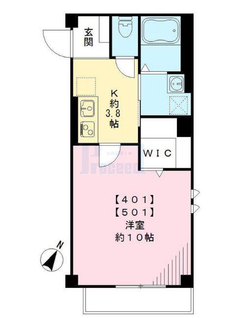 CASA-一里塚(1K/5階)の間取り写真