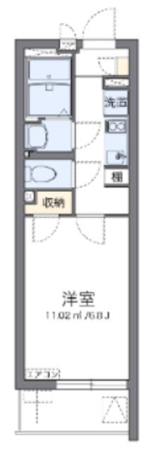 クレイノオリーブハウス ネオ(1K/2階)の間取り写真