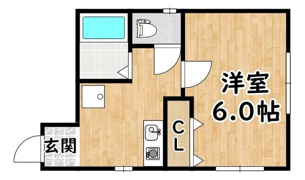 サンリバー塚本(1K/5階)の間取り写真