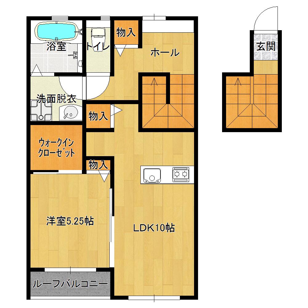 IRIS S&C(1LDK/2階)の間取り写真