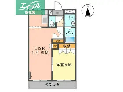パークハイム(1LDK/2階)の間取り写真