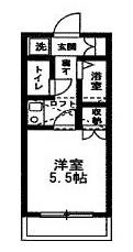 アップルハウス額新保I(1K/1階)の間取り写真