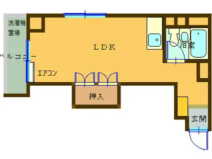 山下マンション(ワンルーム/4階)の間取り写真