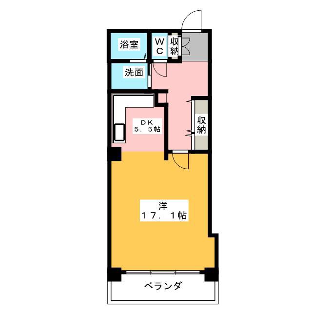 東葛西ビル(ワンルーム/5階)の間取り写真