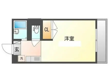 レオーネ竜之口(1K/2階)の間取り写真