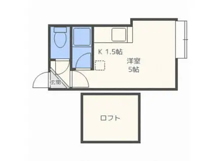 ベルビーコートひばりヶ丘(1K/3階)の間取り写真