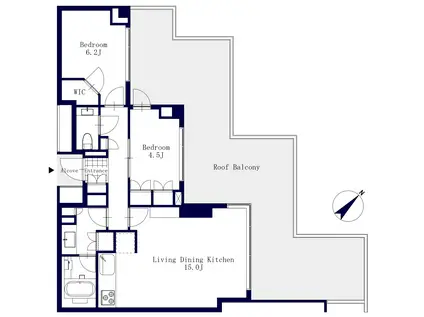 BRILLIA代官山プレステージ(2LDK/5階)の間取り写真