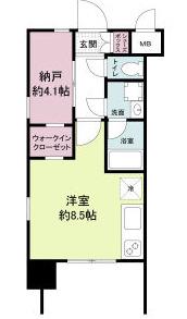 レジディア新大阪(1SK/11階)の間取り写真