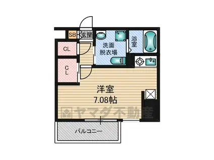 ドゥーエ江坂3(ワンルーム/6階)の間取り写真