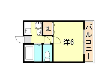 リバージュ須磨浦(1K/1階)の間取り写真