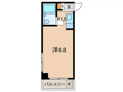 長澤ハイツ(1K/1階)の間取り写真