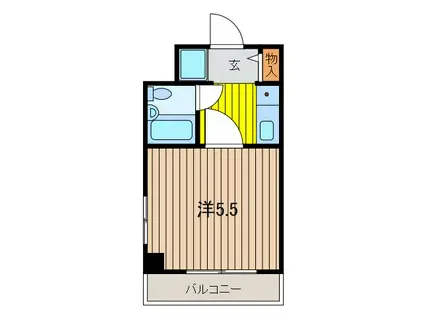 ジョイフル西川口第二(1K/6階)の間取り写真