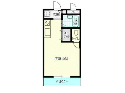 YOSHINOハイツ(ワンルーム/3階)の間取り写真