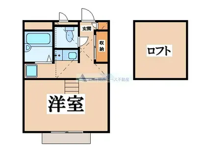 レオパレスフジ(1K/1階)の間取り写真