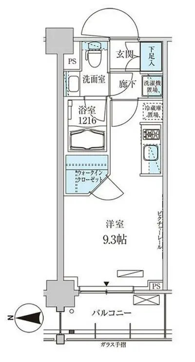 パークアクシス菊川ステーションゲート 5階階 間取り