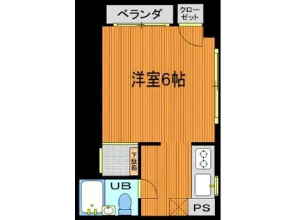 ポートハイム(1K/3階)の間取り写真