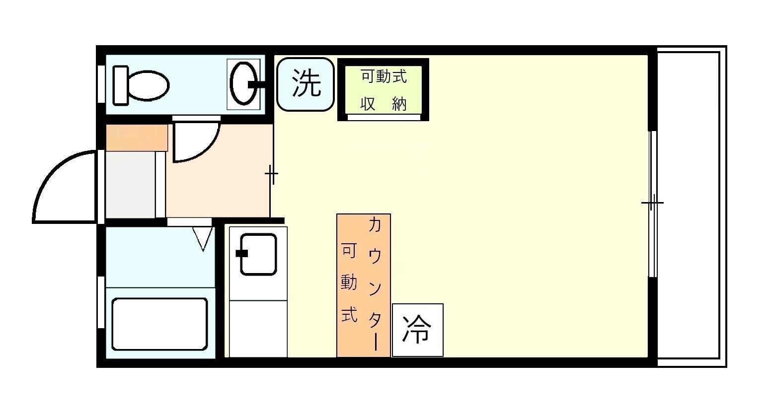 秦電気ビル(ワンルーム/1階)の間取り写真