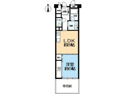 マンション塚口(1LDK/1階)の間取り写真
