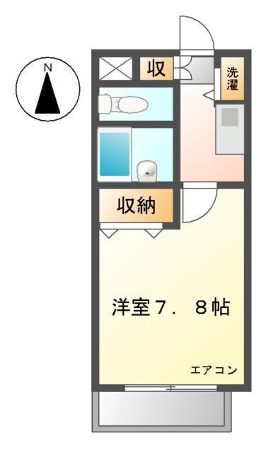 グレイス三好(1K/2階)の間取り写真