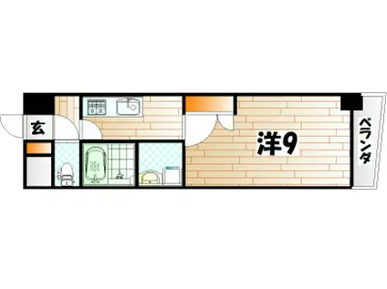 ロイヤルノースナイン(1K/5階)の間取り写真