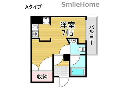 フォレスタ花園(ワンルーム/4階)の間取り写真