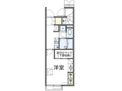レオパレスLADY GRAYII(1K/1階)の間取り写真