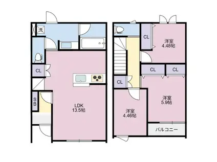 グラン・エスポワール(3LDK/1階)の間取り写真