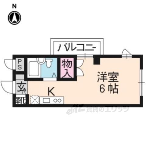 エクセルメゾン瀬田(ワンルーム/2階)の間取り写真